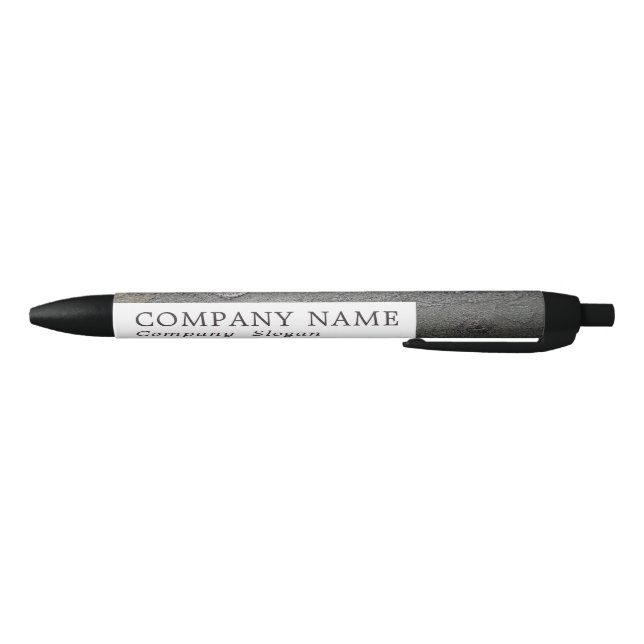 Chapped Gray Tree Bark, Rustic Company/Event Black Ink Pen (Bottom)