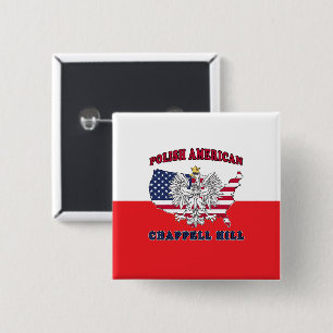 Chappell Hill Texas Polish American 15 Cm Square Badge