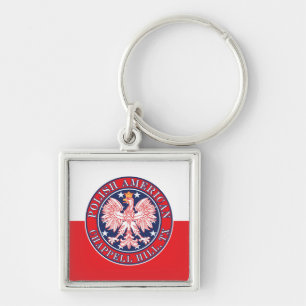 Chappell Hill Texas Polish American Eagle Key Ring