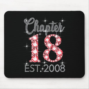 Chapter 18 Est 2008 Happy 18th Birthday Girl Men W Mouse Pad