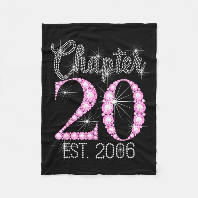 Chapter 20 Est 2006 Happy 20th Birthday Gift  Fleece Blanket (Front)
