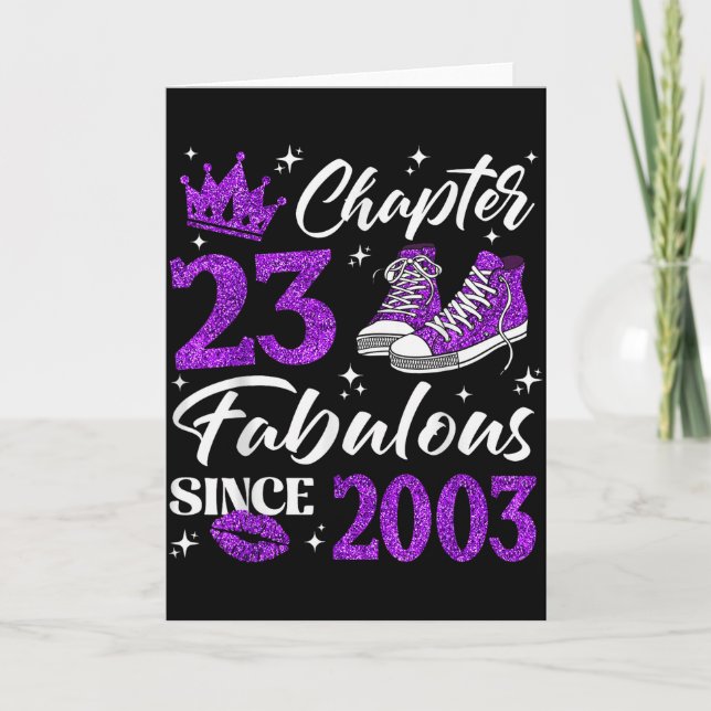 Chapter 23 Fabulous Since 2003 23rd Birthday Women Card (Front)
