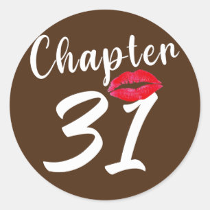 Chapter 31 lip happy birthday  classic round sticker