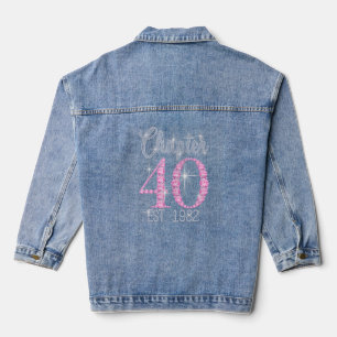 Chapter 40 Est 1982 40th Birthday Tee  For Womens Denim Jacket