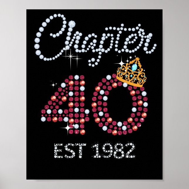 Chapter 40 Years EST 1982 40Th Birthday Poster (Front)