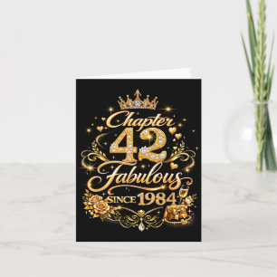 Chapter 42 Fabulous Since 1984 Floral 42nd Card