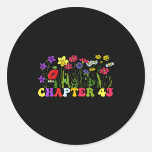 Chapter 43rd Birthday Bookworm 43 Years Old For Bo Classic Round Sticker