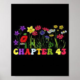 Chapter 43rd Birthday Bookworm 43 Years Old For Bo Poster