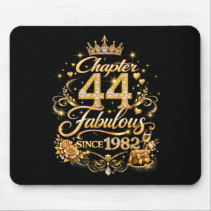 Chapter 44 Fabulous Since 1982 Floral 44th Mouse Pad