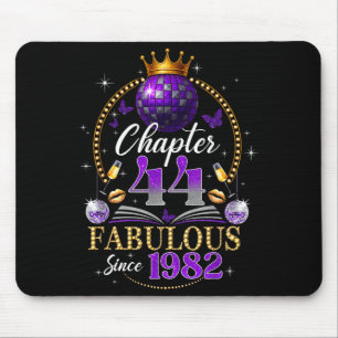 Chapter 44 Since 1982 Purple Disco Ball 44th Birth Mouse Pad