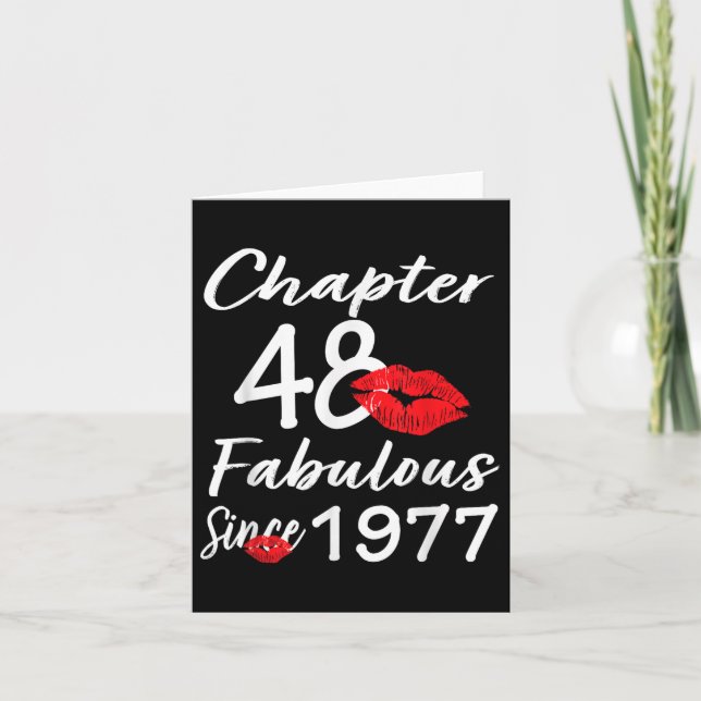 Chapter 48 Fabulous Since 1977 48th Birthday Girls Card (Front)