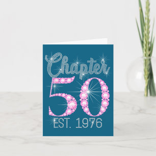 Chapter 50 Est 1976 Happy 50th Birthday Gift Card