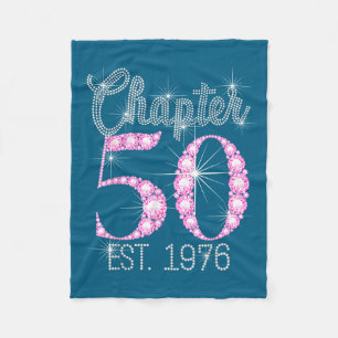 Chapter 50 Est 1976 Happy 50th Birthday Gift  Fleece Blanket