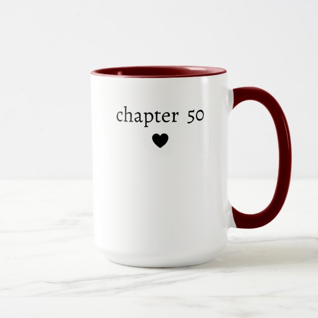 Chapter 50 Personalised 50th Golden Birthday  Mug (Right)