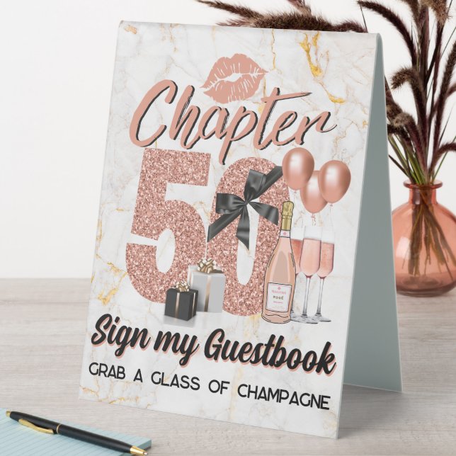 Chapter 50 Rose Gold 50th Birthday Elegant (In SItu (Table))