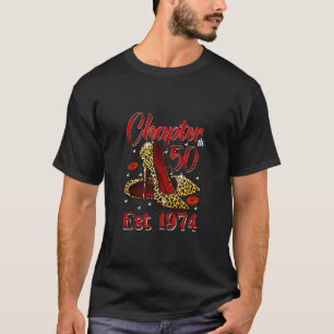 Chapter 50 Years EST 1974 50th Birthday Leopard Hi T-Shirt