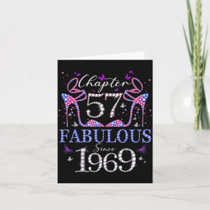 Chapter 57 Fabulous Since 1969 57th Birthday Women Card