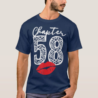 Chapter 58 Lips Happy Birthday Leopard 58 years Bo T-Shirt