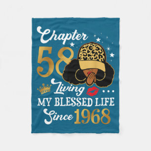 Chapter 58 Living My Blessed Life Since 1968 Afro  Fleece Blanket