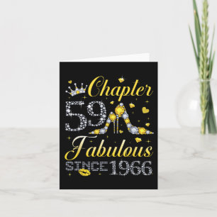 Chapter 59 Fabulous Since 1966 59th Birthday Girl Card