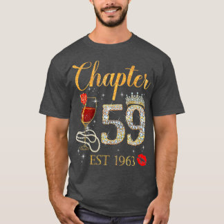 Chapter 59 Years EST 1963 59th Birthday Red Rose T-Shirt