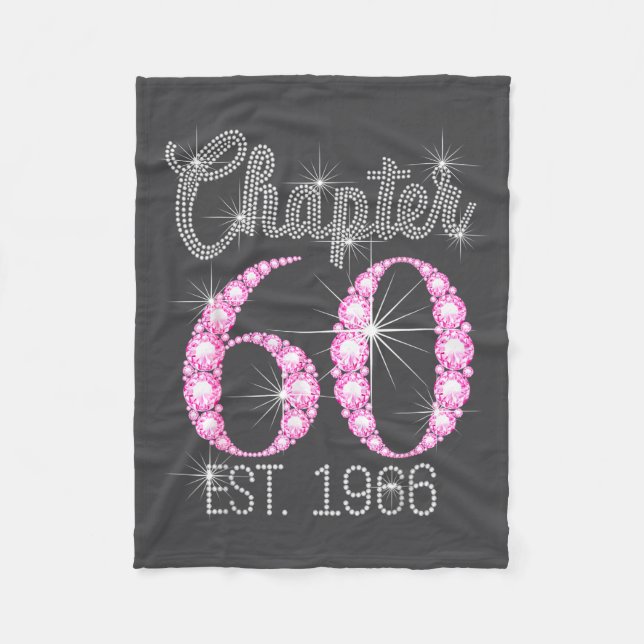 Chapter 60 Est 1966 Happy 60th Birthday Gift  Fleece Blanket (Front)