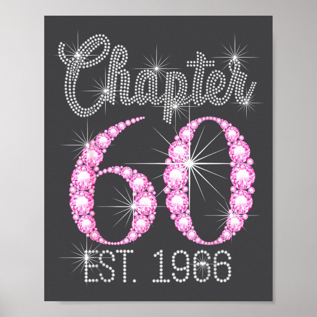 Chapter 60 Est 1966 Happy 60th Birthday Gift  Poster (Front)