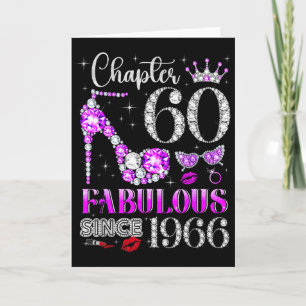 Chapter 60 fabulous since 1966 60th birthday ladie card