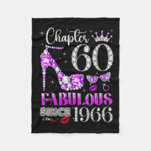 Chapter 60 fabulous since 1966 60th birthday ladie fleece blanket
