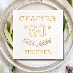 Chapter 60 Sixty Sixtieth Birthday Personalised Foil Napkins