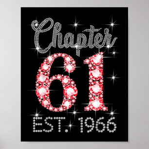 Chapter 61 est 1966 happy 61st birthday girl men poster