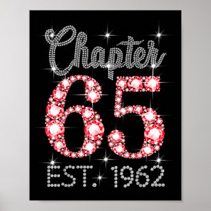 Chapter 65 est 1962 happy 65th birthday girl men poster