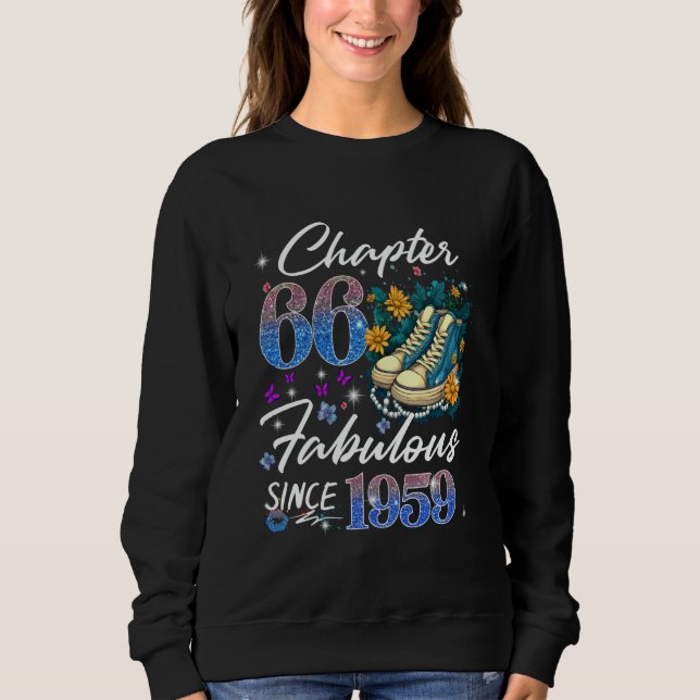 Chapter 66 Fabulous EST 1959 66th Floral Birthday  Sweatshirt (Front)