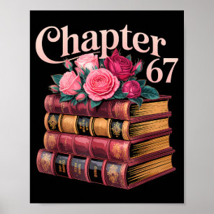 Chapter 67 Floral Book Stack Design  Poster