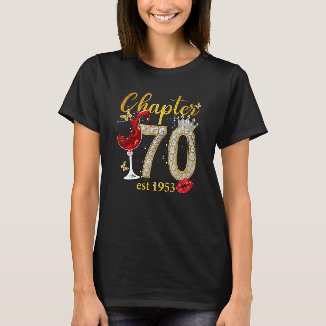 Chapter 70 EST 1953 70th Birthday Tee Gift For Wom (Front)