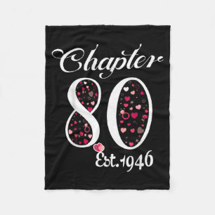 Chapter 80 Est 1946 Happy 80th Birthday Girl Gift  Fleece Blanket
