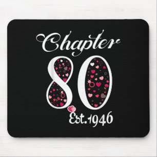 Chapter 80 Est 1946 Happy 80th Birthday Girl Gift  Mouse Pad