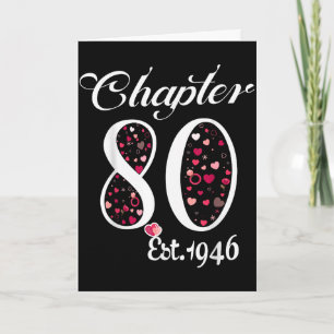 Chapter 80 est 1946 happy 80th birthday girl giftC Card