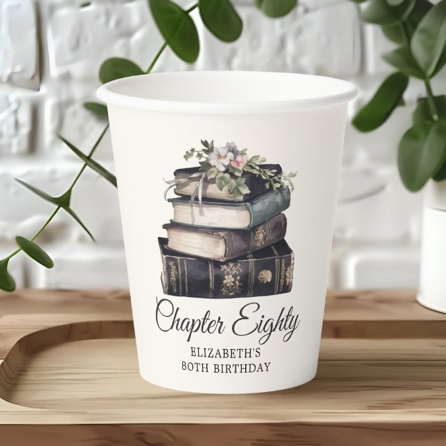 Chapter 80 Victorian Book 80th Birthday  Paper Cups (Creator Uploaded)