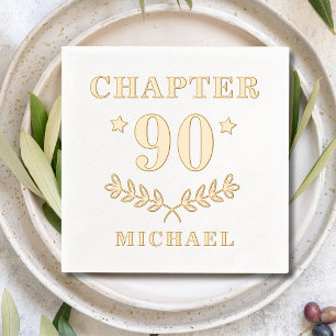 Chapter 90 Ninety Ninetieth Birthday Personalised Foil Napkins