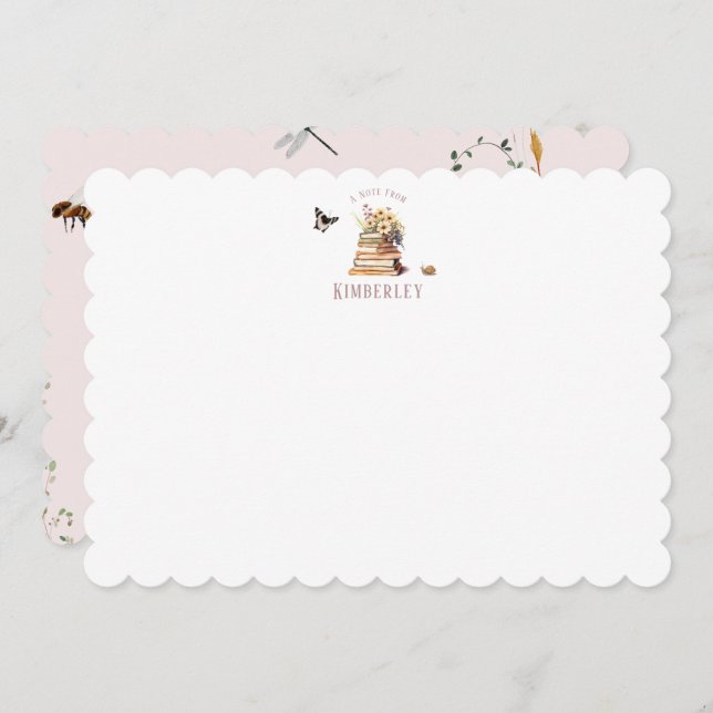 Chapter Book Wildflower Personalised Thank You Card (Front/Back)