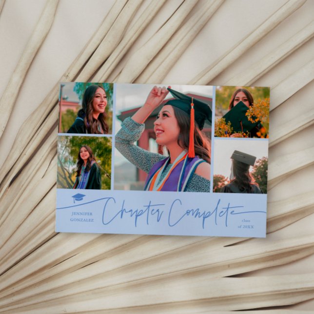 Chapter Complete Icy Blue Grad Multi Photo Announcement (Creator Uploaded)