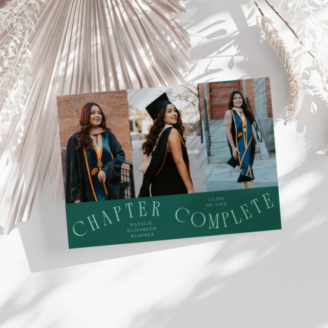 Chapter Complete Typography Green Grad Photo  Announcement (Creator Uploaded)