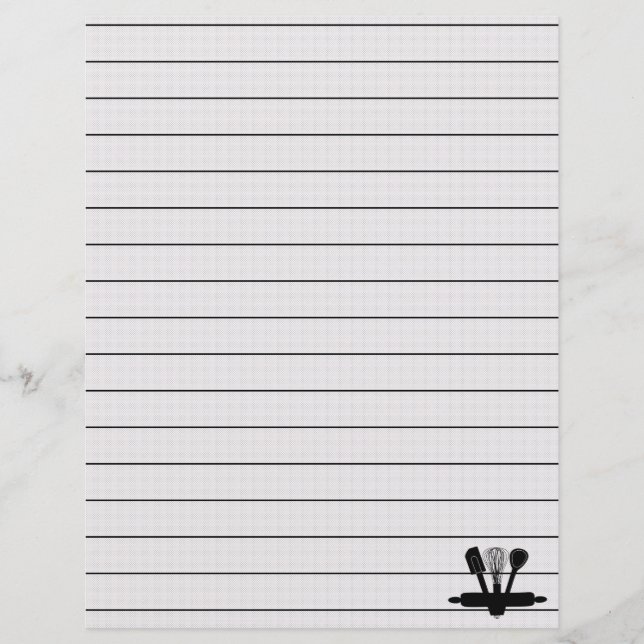 Chapter Divider Pages for Recipe Binders (Front)