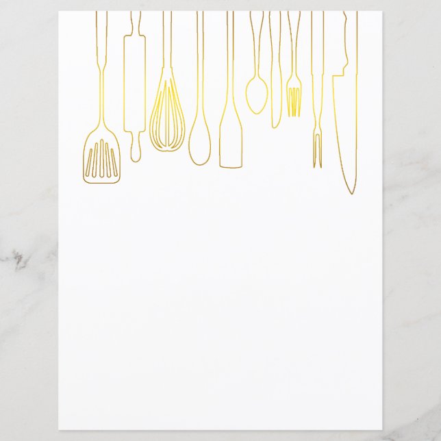 Chapter Divider Pages for Recipe Binders (Front)