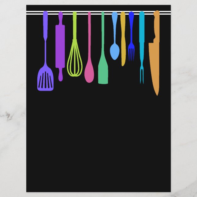 Chapter Divider Pages for Recipe Binders (Front)