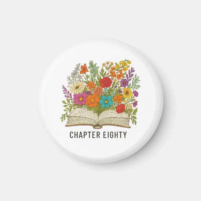 Chapter Eighty 80th Birthday Magnet (Front)