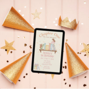 Chapter One, First Adventure, 1st Birthday Girl Invitation