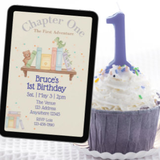 Chapter One, First Adventure, 1st Birthday Invitation