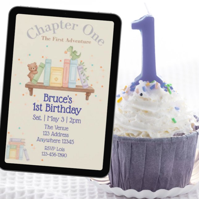 Chapter One, First Adventure, 1st Birthday Invitation (Creator Uploaded)